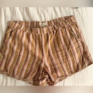 Madewell linen cotton pull on shorts XL